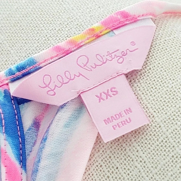 Lilly Pulitzer Margot Sunny Side Halter Tassle Tropical Pima Cotton Dress XXS - Picture 11 of 14